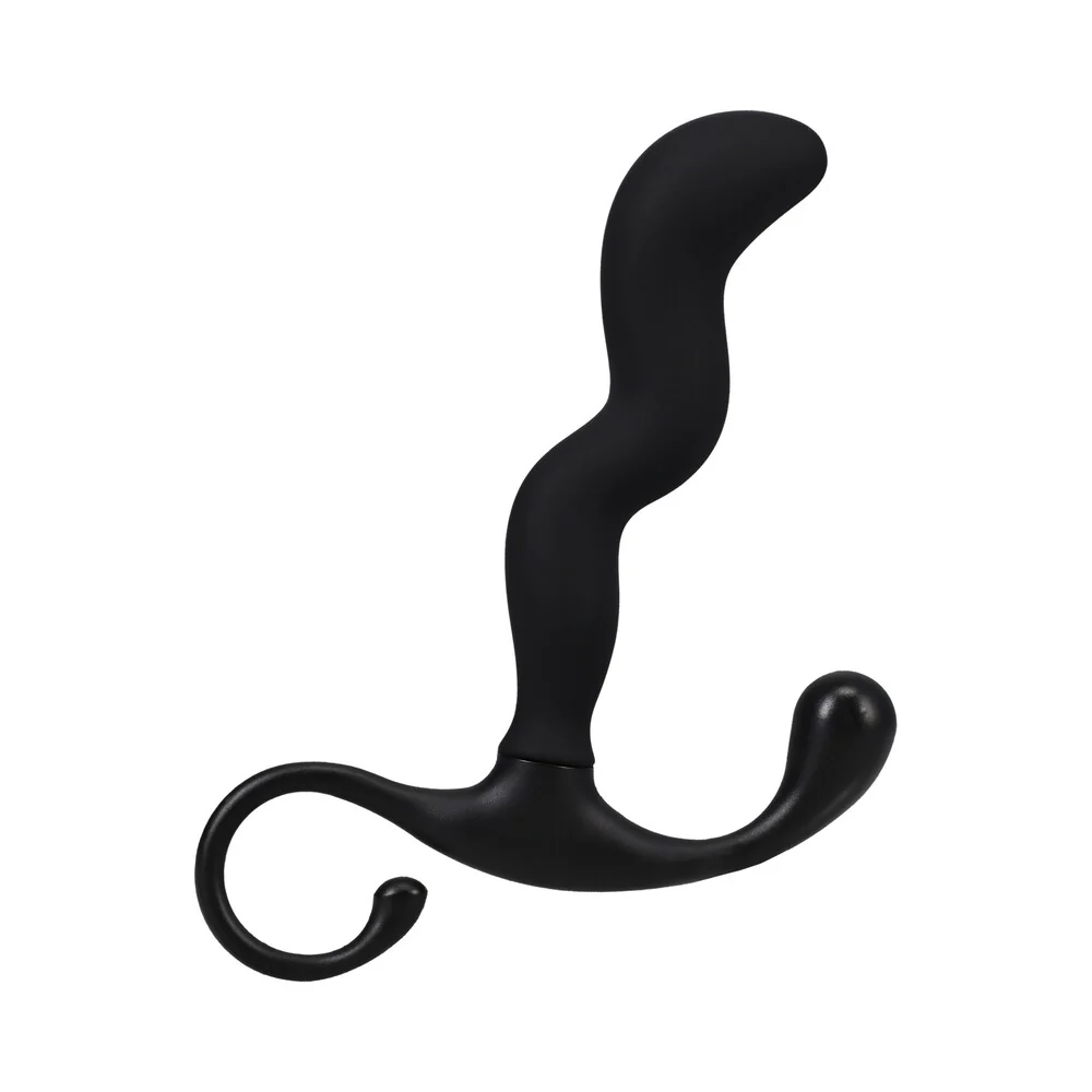 OptiMALE Zig Zag Silicone P-Massager Black - Image 6