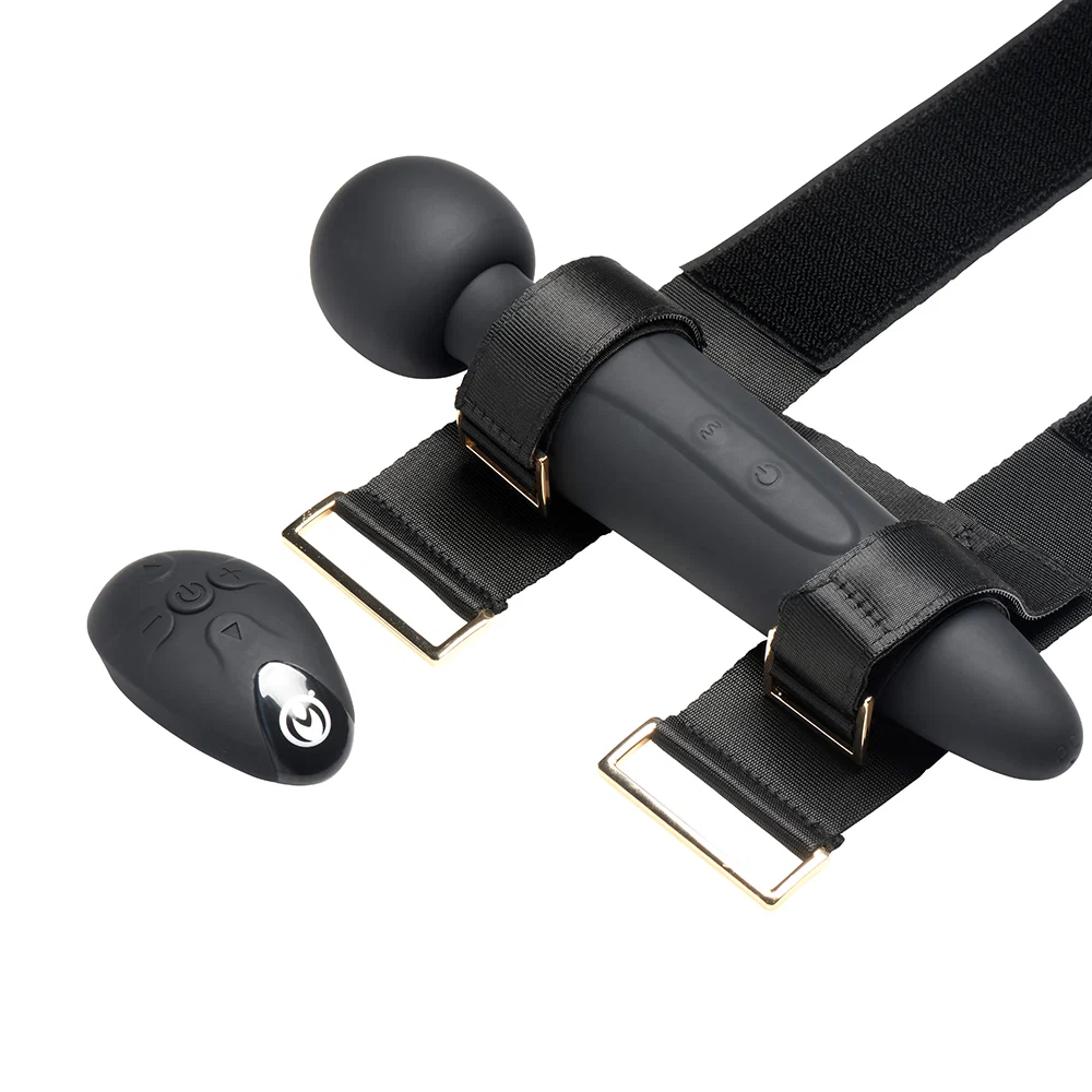 Master Series Thunderstick Thigh Strap Vibrating Wand with Harness - Image 13