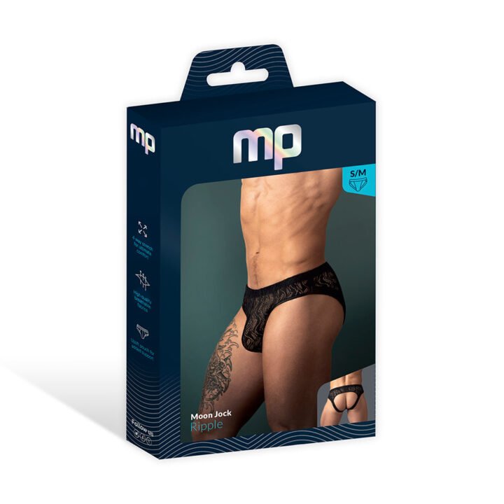 Male Power Ripple Moon Jock Black S/M
