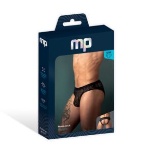 Male Power Ripple Moon Jock Black L/XL