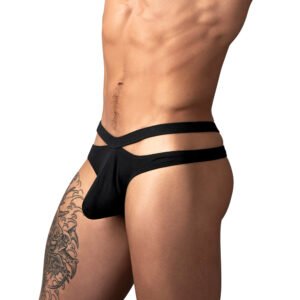 Alternative view of Male Power Eco Cozy Cutout Thong Black L/XL