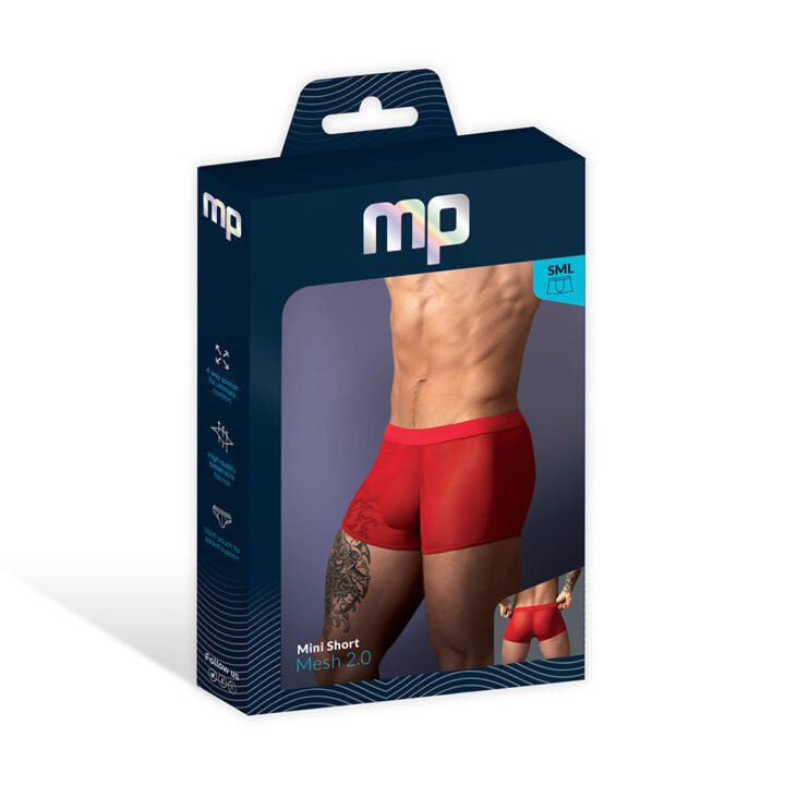 Male Power Mesh 2.0 Mini Short Red S