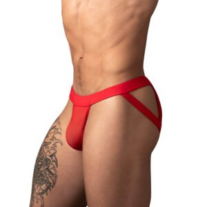 Alternative view of Male Power Mesh 2.0 Strappy Ring Jock Red L/XL