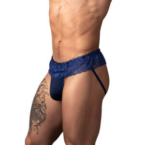 Alternative view of Male Power Sassy Lace Skirt Jock Navy L/XL