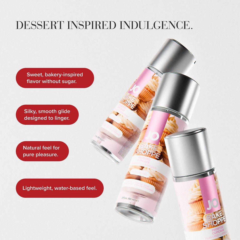 JO Bake Shoppe Frosted Cupcake Flavored Water-Based Lubricant 2 oz. - Image 7