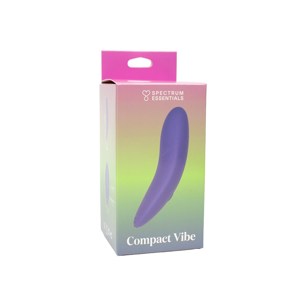 Spectrum Essentials Rechargeable Silicone Compact External Vibrator Purple - Image 8