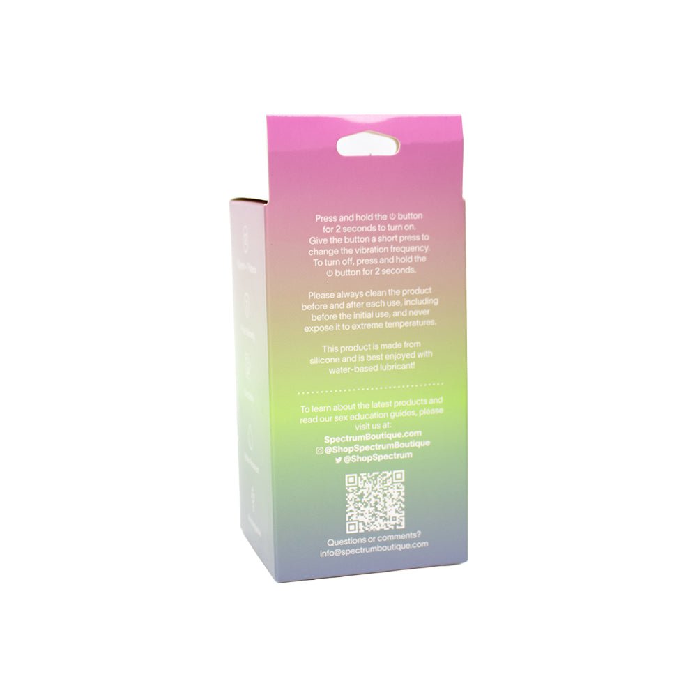 Spectrum Essentials Rechargeable Silicone Compact External Vibrator Purple - Image 9