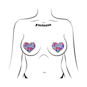 Alternative view of Pastease Tits My Birthday! Heart Breast Pasties with Confetti