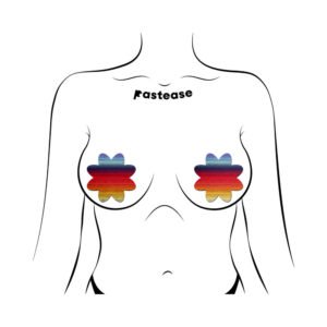 Alternative view of Pastease Retro Horizon Color Petal Breast Pasties