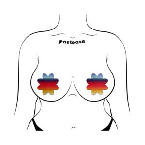 Pastease Retro Horizon Color Petal Breast Pasties - Image 3