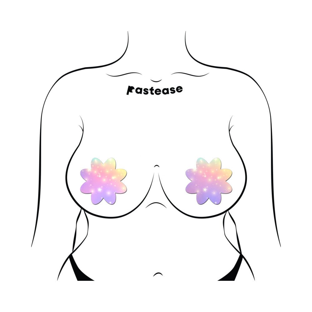 Pastease Dreamy Pastel Celestial Stars Petal Breast Pasties - Image 3
