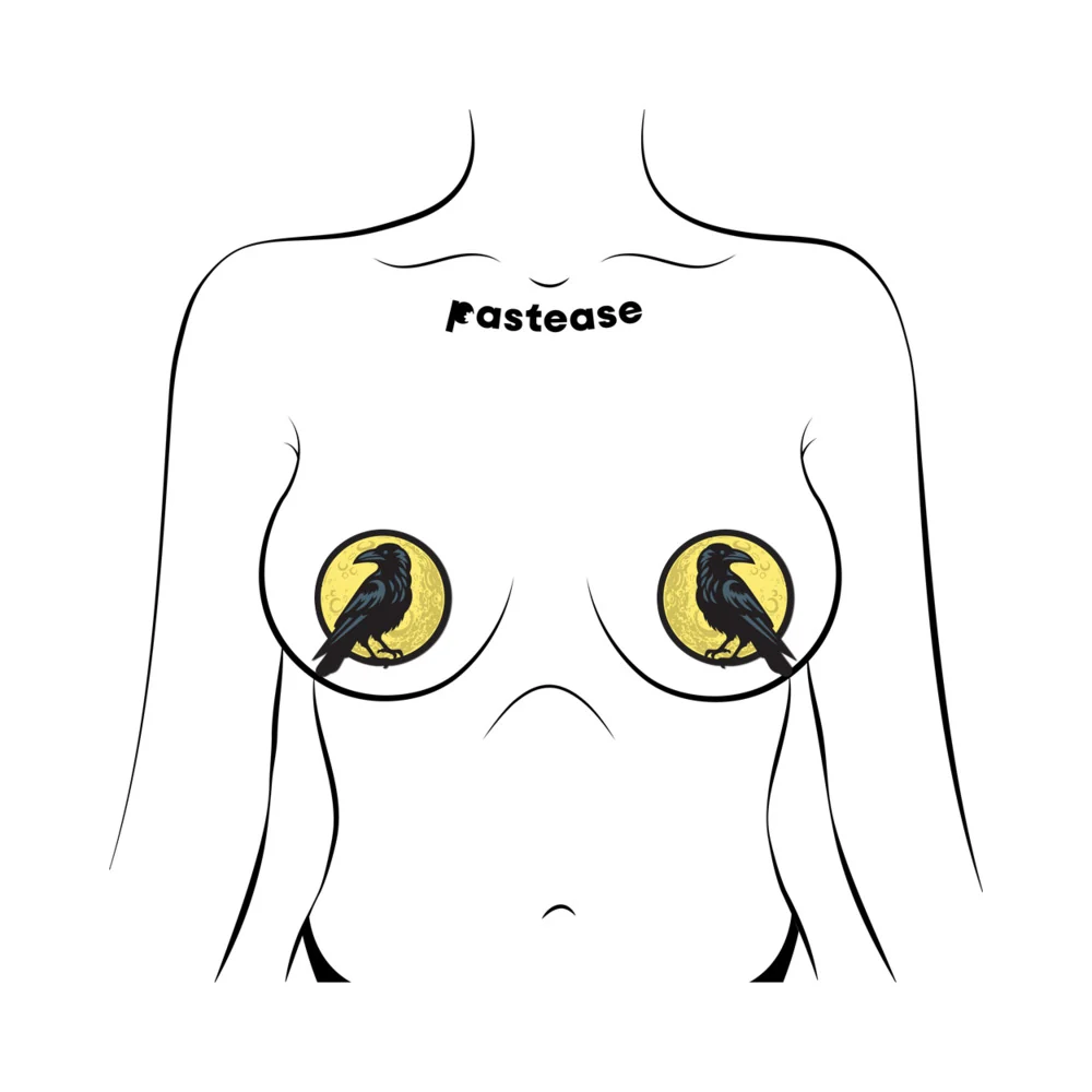 Pastease Black Raven & Full Moon Breast Pasties - Image 5
