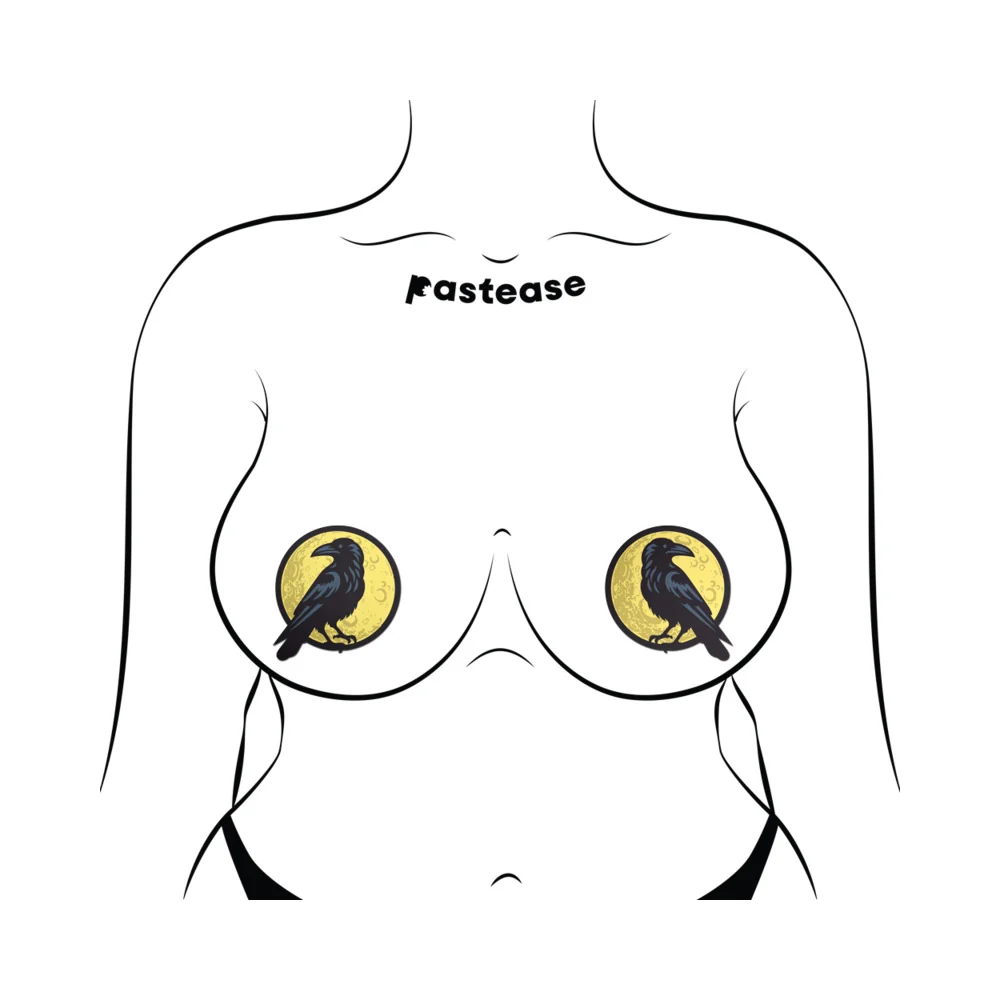 Pastease Black Raven & Full Moon Breast Pasties - Image 6