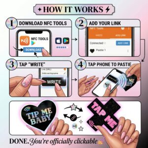Neva Nude Tip Me Baby Holographic X Smart NFC Pasties - Image 3