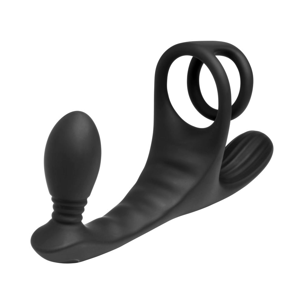 JOCK Enhancers Triple Rush Vibrating C-Ring&Anal Plug w/ Remote - Image 4