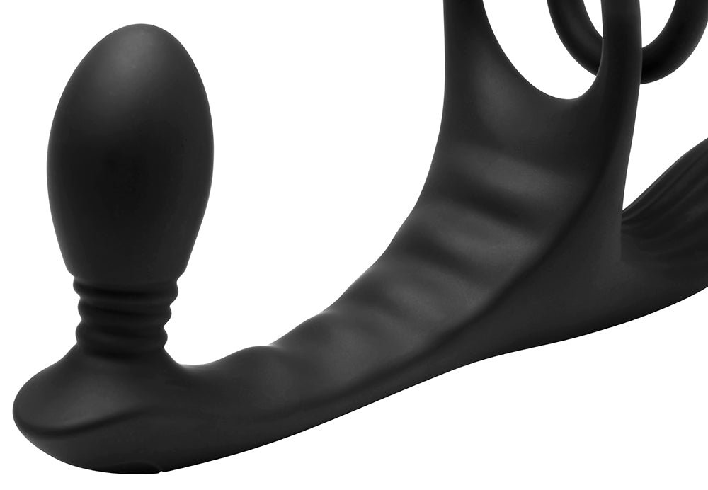 JOCK Enhancers Triple Rush Vibrating C-Ring&Anal Plug w/ Remote - Image 7