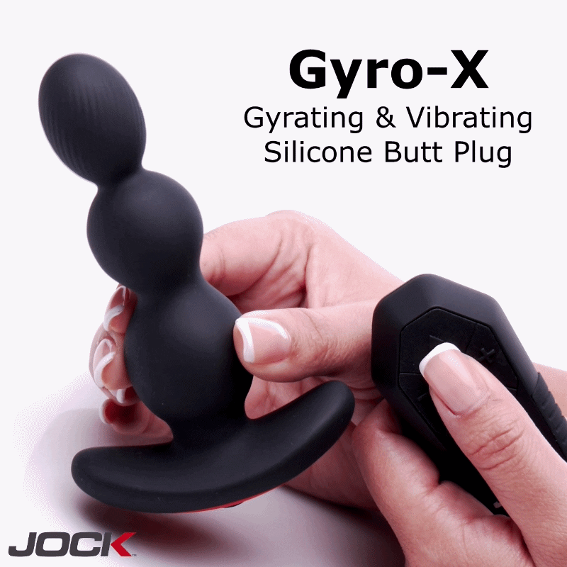 JOCK Enhancers Gyro-X Gyrating & Vibrating Silicone Butt Plug - Image 6