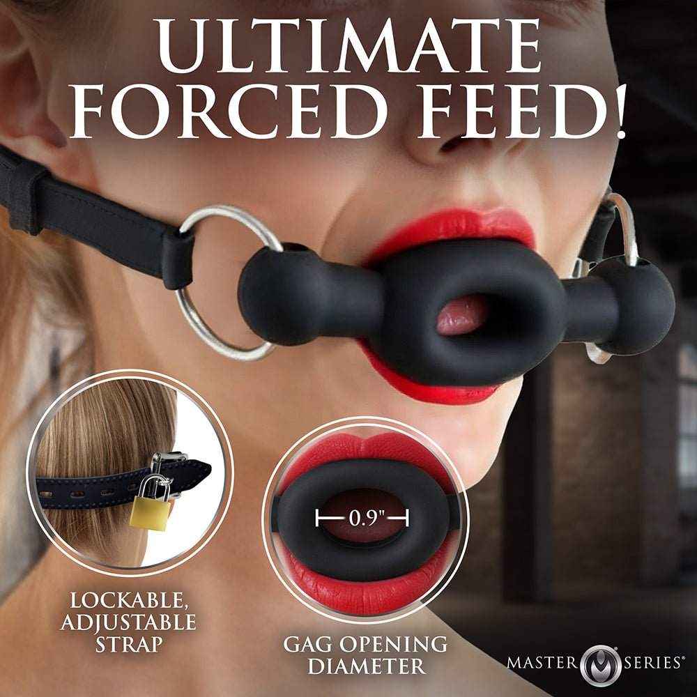 Master Series Forced Silicone Feeding Gag - Image 5