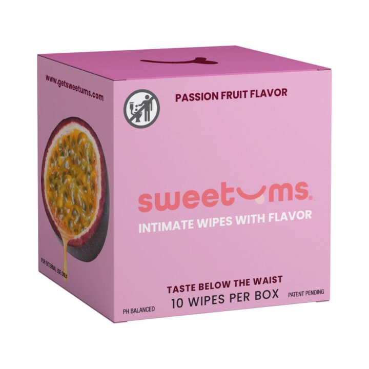 Sweetums Intimate Wipes Passion Fruit Flavor 10-Pack