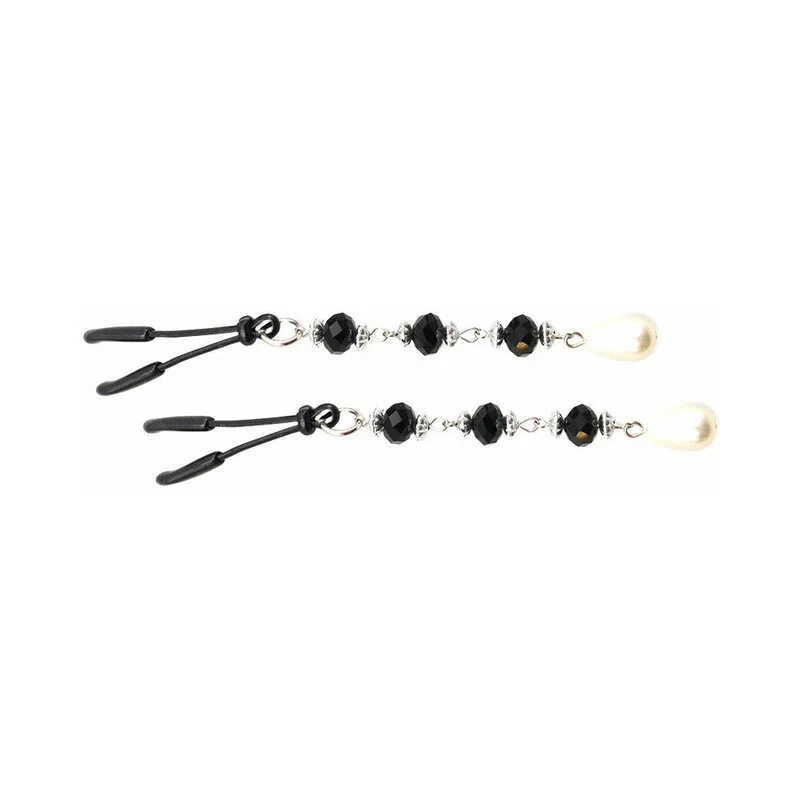Bijoux de Nip Pearl Black Beaded Nipple Clamps - Image 2