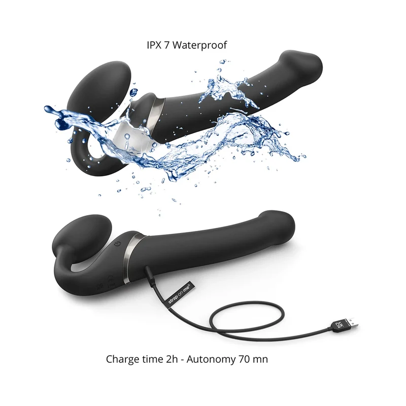 Strap-On-Me Multi Orgasm Bendable Strapless Strap-On Black Large - Image 3