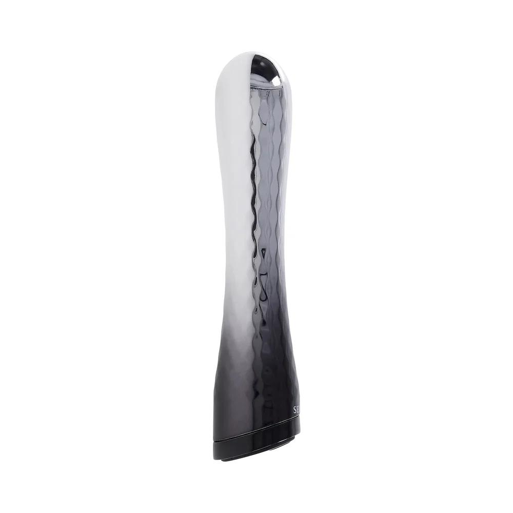 Selopa Silverado Rechargeable Vibrator ABS Plastic & Silicone Silver/Black - Image 4