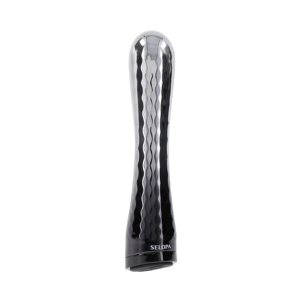 Selopa Silverado Rechargeable Vibrator ABS Plastic & Silicone Silver/Black - Image 6