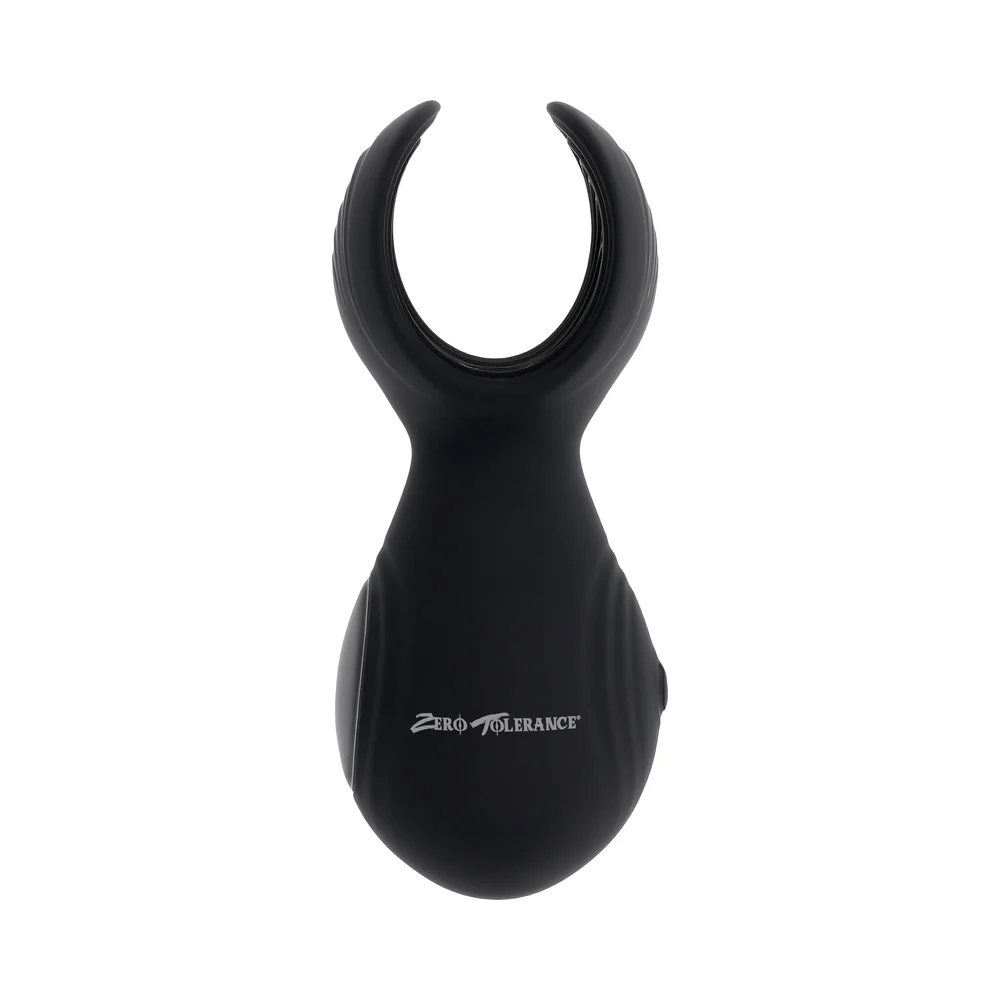 Zero Tolerance Handy Helper Rechargeable Vibrating Stroker Silicone Black - Image 2