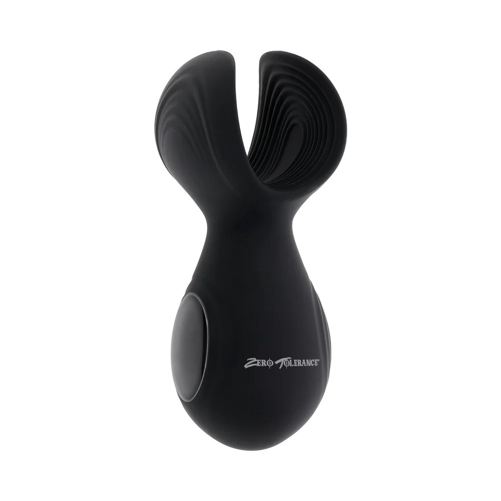 Zero Tolerance Handy Helper Rechargeable Vibrating Stroker Silicone Black - Image 3