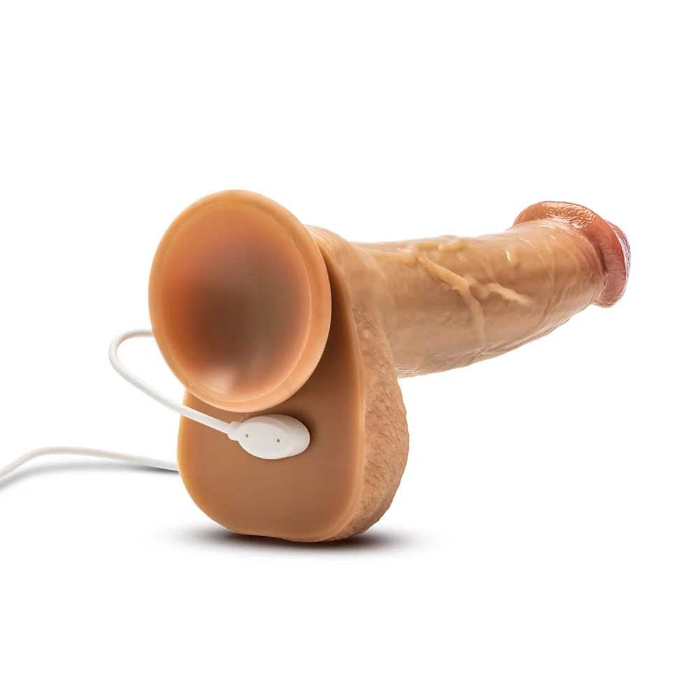 Dr. Skin Silicone Dr. Phillips 8.5 in. Thrusting, Gyrating & Vibrating Dildo with Remote Control Tan - Image 6