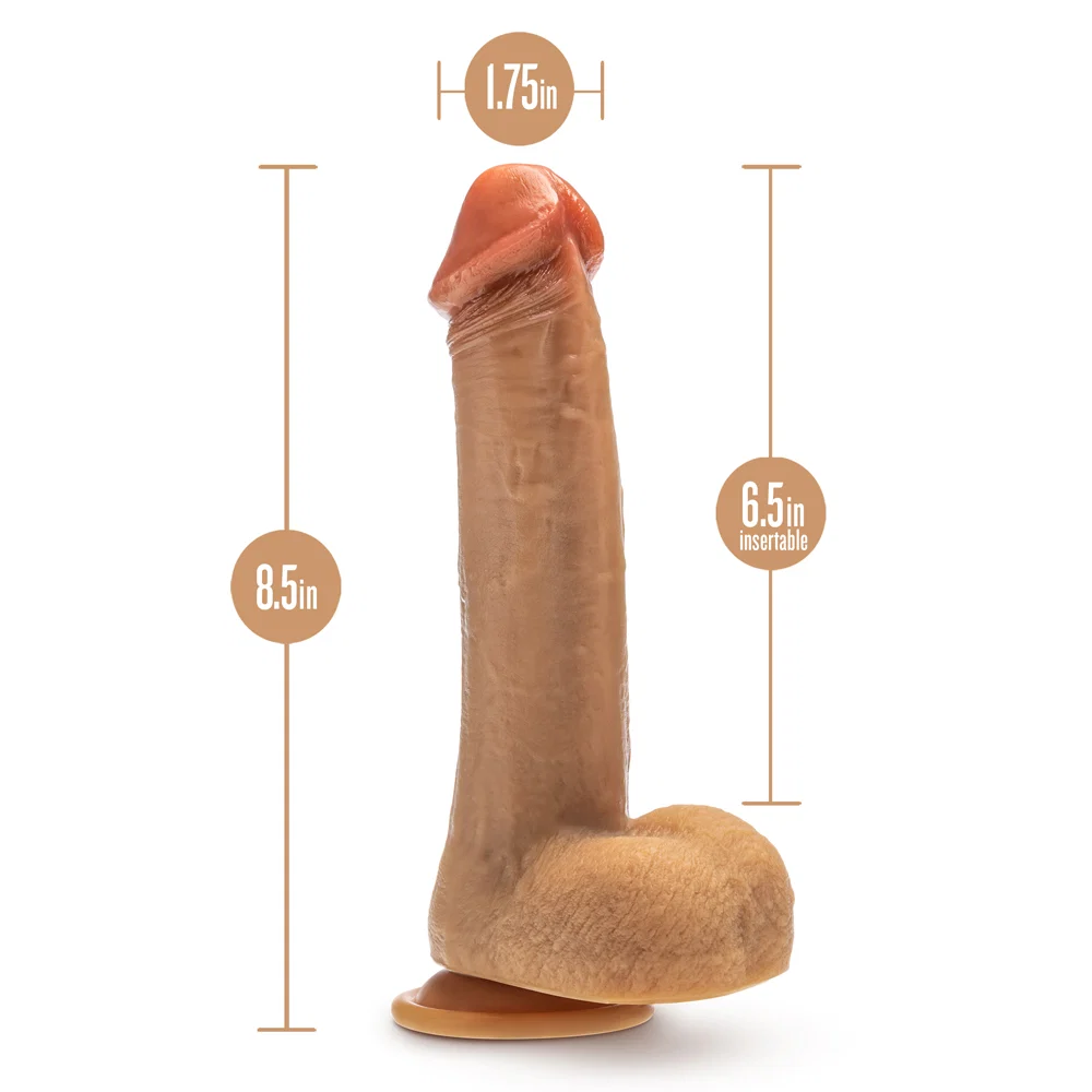 Dr. Skin Silicone Dr. Phillips 8.5 in. Thrusting, Gyrating & Vibrating Dildo with Remote Control Tan - Image 7