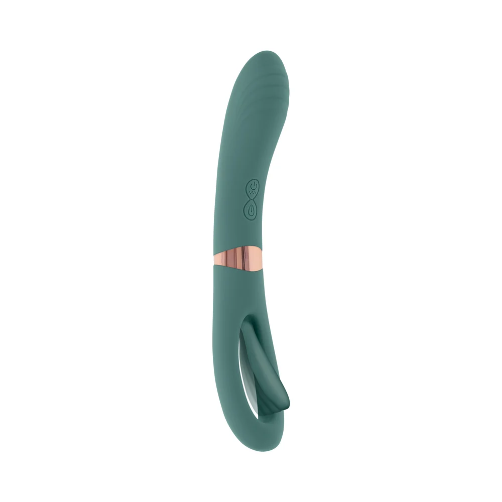 Evolved Chick Flick Rechargeable Vibrator with Flicker Silicone Mint - Image 3