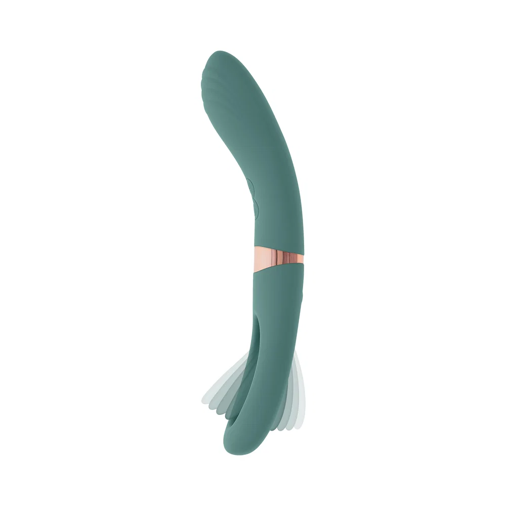 Evolved Chick Flick Rechargeable Vibrator with Flicker Silicone Mint - Image 5